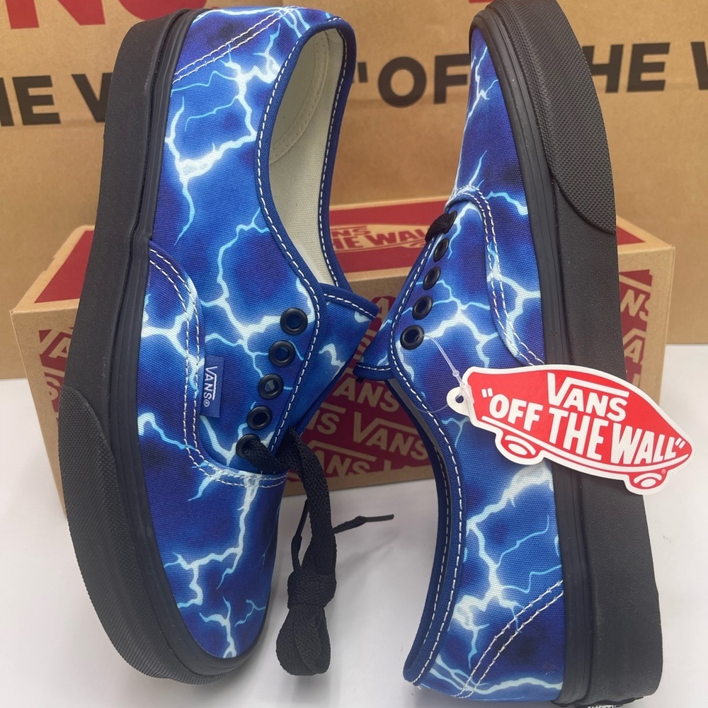 Vans Men’s Authentic (Lightning) Black/Blue Sneakers 
VN0A5H78QFT Electric Blue - Picture 13 of 16